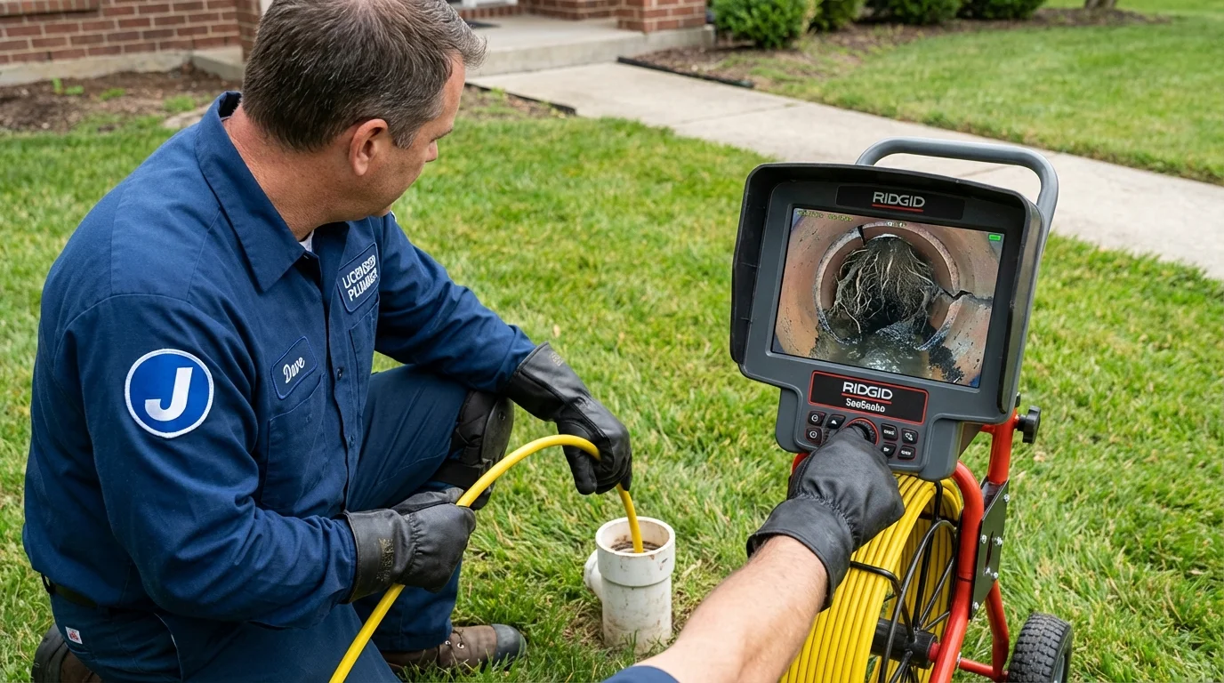 Sewer camera inspection being performed by Johns Plumbing LLC in Arcadia